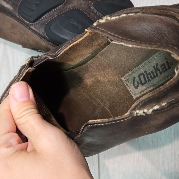 Olukai Mens Moloa Mola Leather Loafer Slip on shoes sz 8.5 - Picture 12 of 12